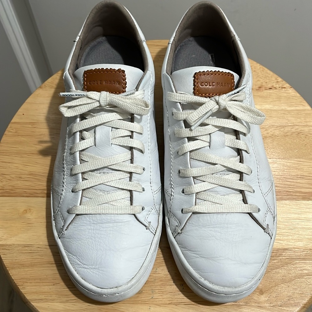 Cole Haan White Leather Sneakers Sz 8